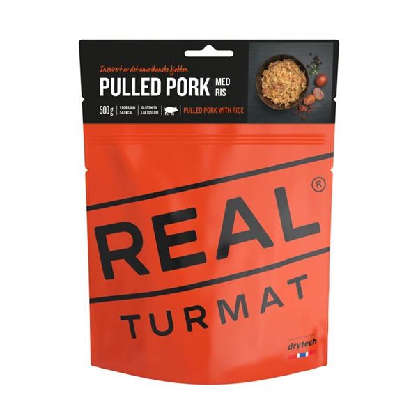 Bilde av REAL TURMAT PULLED PORK MED RI